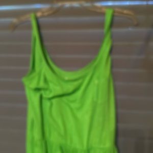 Green spaghetti strap dress- mini